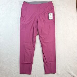 WonderWink RENEW High Waist Power Scrub Pant Women's Size L Wine Red New